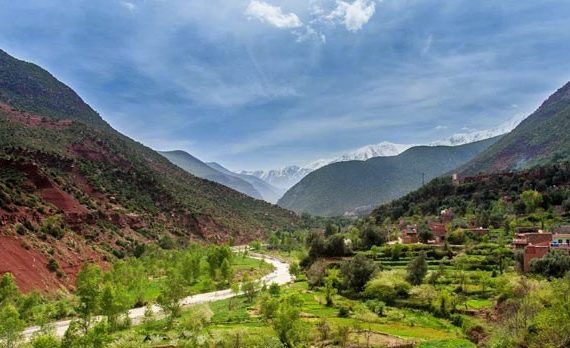 Paysage verdoyant des vallées de l'Atlas